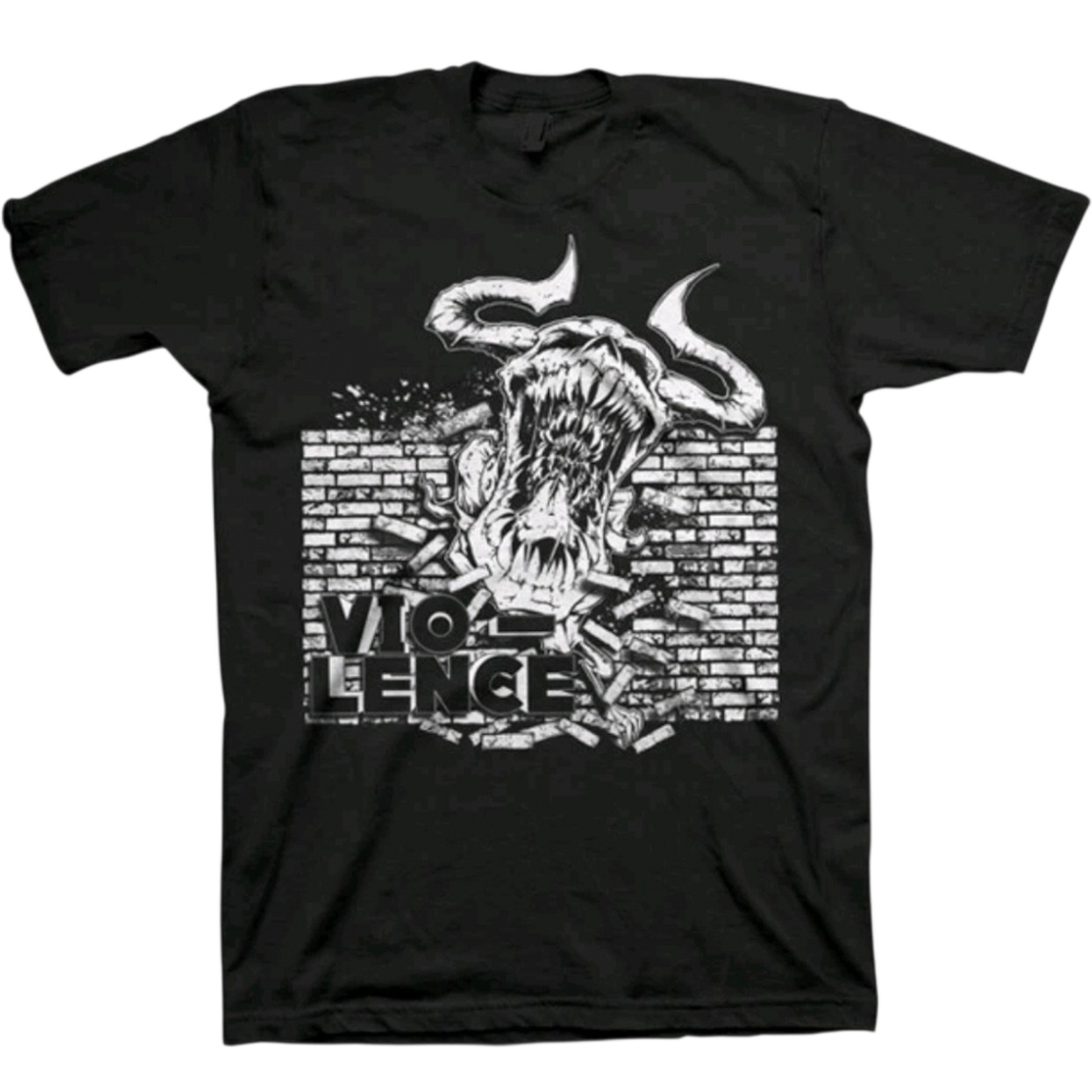 Vio-Lence Black And White Demon Thrash Metal Shirt